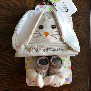 NWT Little Me My First Easter Hat and Booties